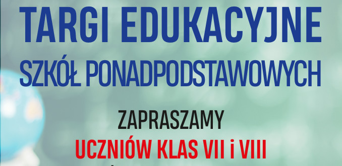 Plakat informacyjny - Targi edukacyjne Lębork 2022