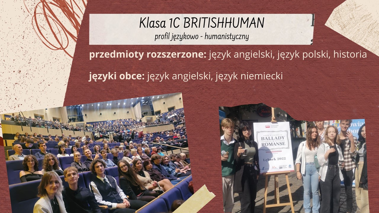 Profile klas na rok szkolny 2023/24. Klasa 1 C BRITISHHUMAN