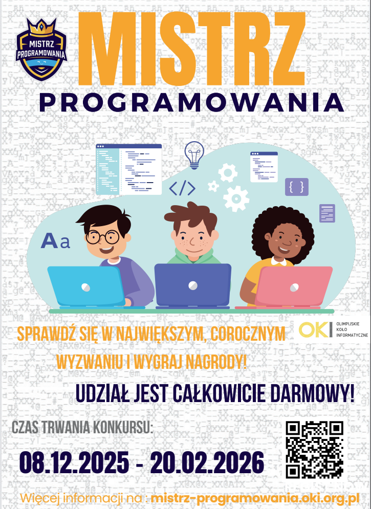 Mistrz Programowania 2026 - zaproszenie do konkursu