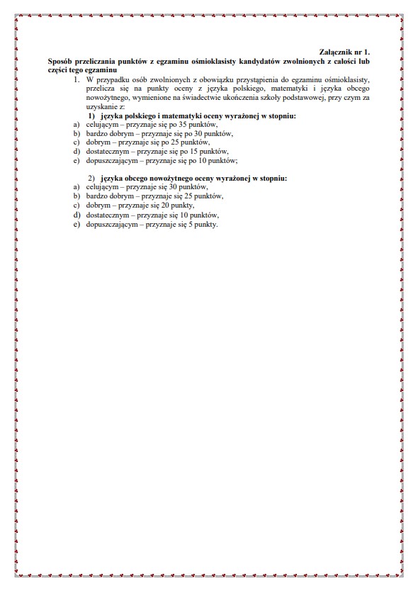 regulamin rekrutacji