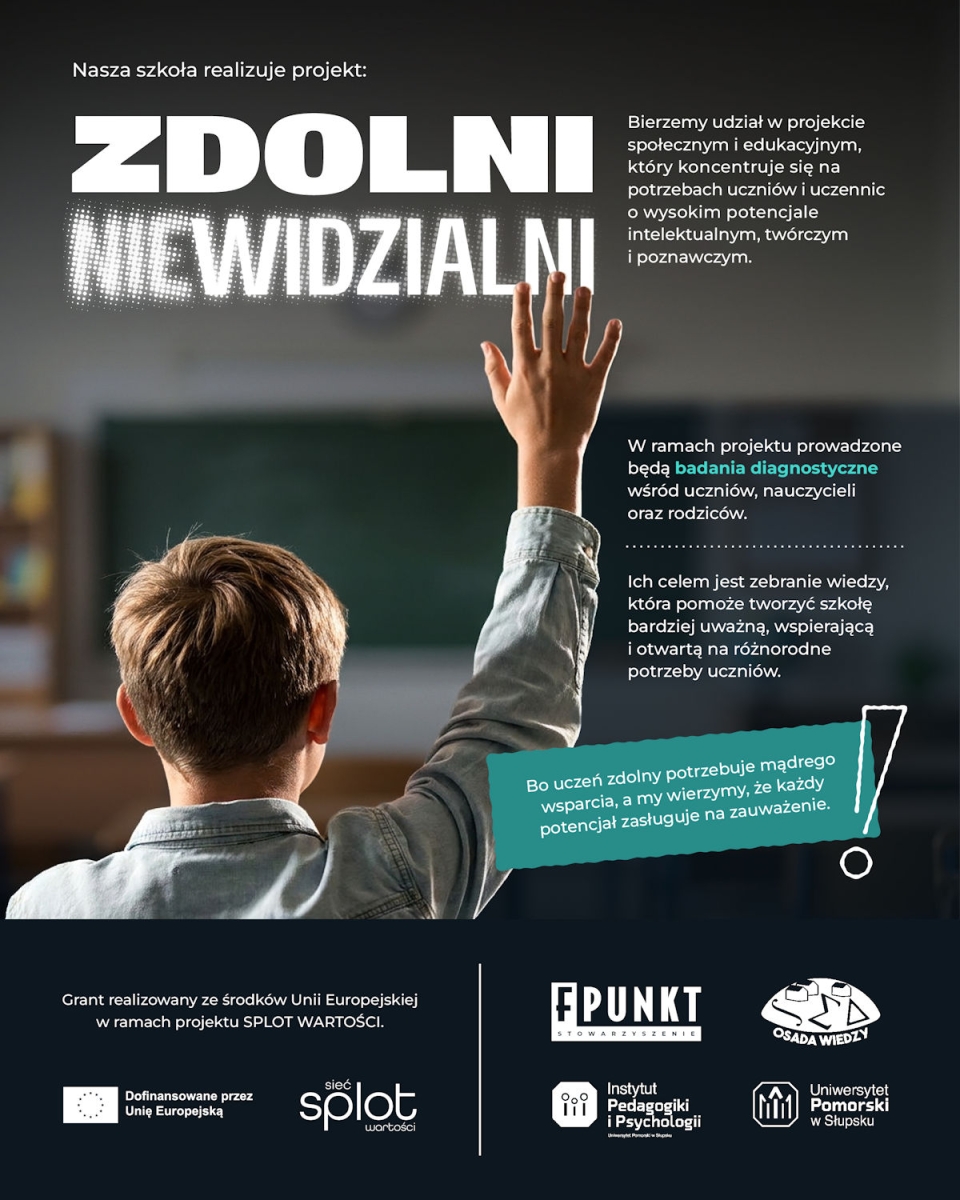 Nasza szkoła bierze udział w projekcie 