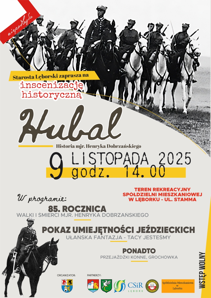 Zaproszenie do udziału w inscenizacji historycznej - Zapraszamy na inscenizację historyczną „Przystanek Niepodległa 2025 – Nie złożyli broni”.