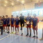 Półfinały Wojewódzkiej Licealiady w piłce ręcznej chłopców - na zdjęciu drużyna LO1