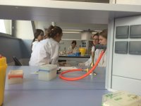 Uczniowie I Liceum Ogólnokształcącego na Uniwesytece Gdańskim