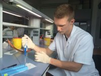 Uczniowie I Liceum Ogólnokształcącego na Uniwesytece Gdańskim